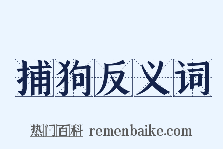 捕狗反义词是什么意思的图片